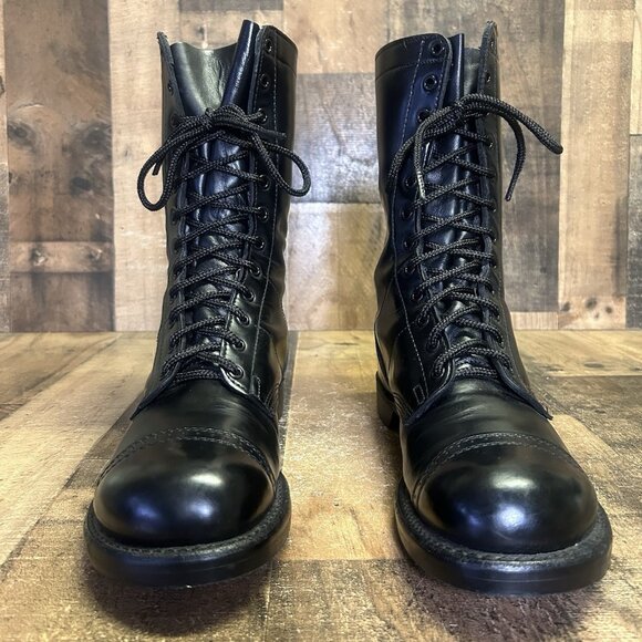 Corcoran 1500 Black Lace Up Jump Boots Mens 11 D - Picture 4 of 12